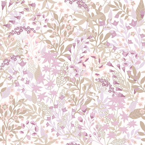 ESTAhome behang veldbloemen lila paars en vergrijsd groen - 50 x 900 cm - 131350 - vtwonen shop