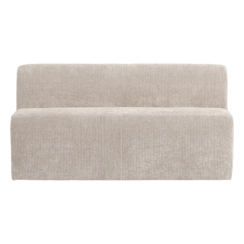 WOOOD eetbank 164 cm rugleuning Mojo Base - Rib - Ecru - 83x164x76