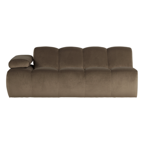 WOOOD 2-zits bank arm links Mojo - Velvet - Taupe - 74x204x97