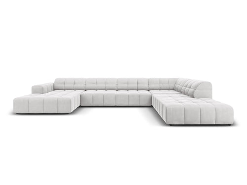 Cosmopolitan Design Panoramische hoekbank rechts Chicago 7-zits, flueel geld - 263x375x78cm