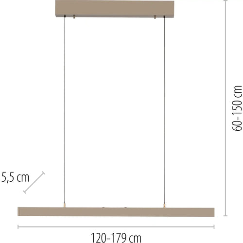 Paul Neuhaus hanglamp Adriana - 3 lichts - 179  x 150   cm - champagne - vtwonen shop