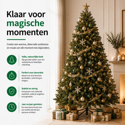 Black Box Trees Toronto Kerstboom - Kunstboom met Frosted Naaldtips voor Bevroren Effect - Kerstversiering voor Binnen - Scharnierconstructie voor