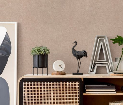 Erismann behang effen lichtbruin - 53 cm x 10.05 m - 662433 - vtwonen shop