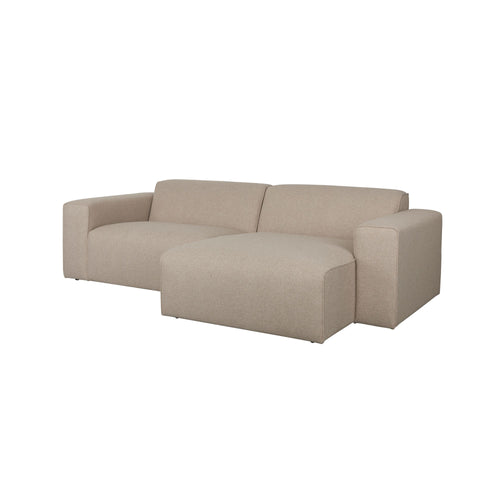 Zuiver Sofa Milka 3-zitsbank Chaise longue Rechts Cappuccino