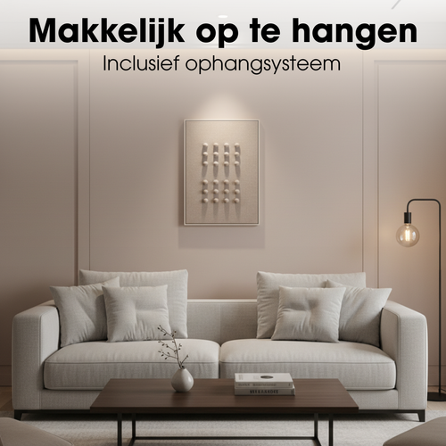 Mica Decorations Wanddecoratie - Wandpaneel Abstracte Kunst 60 x 40 x 3 cm - Woondecoratie voor Woonkamer of Slaapkamer - Donkerbruin