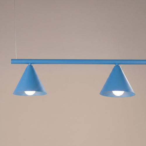 Sollux Lighting Kroonluchter NOX 4L lichtblauw - 122x14x215cm