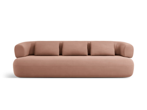 Micadoni Bank Jenny 4-zits, flueel terracotta - 90x226x73cm