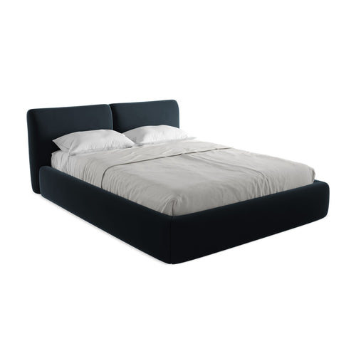 LaMiaSofa Bed met opbergruimte Milano - velours - koningsblauw - 180x228x82