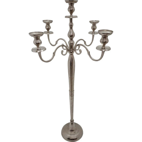 Lesli Living kaarshouder Brush - zilver - 144cm