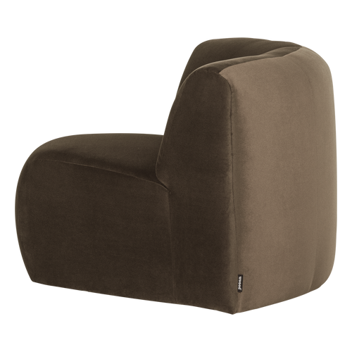 WOOOD hoekelement rond Mojo Base - Velvet - Taupe - 74x110x110