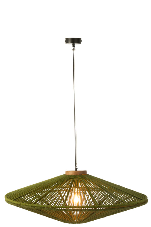 J-Line hanglamp Ovni - ijzer/jute - groen - large - vtwonen shop