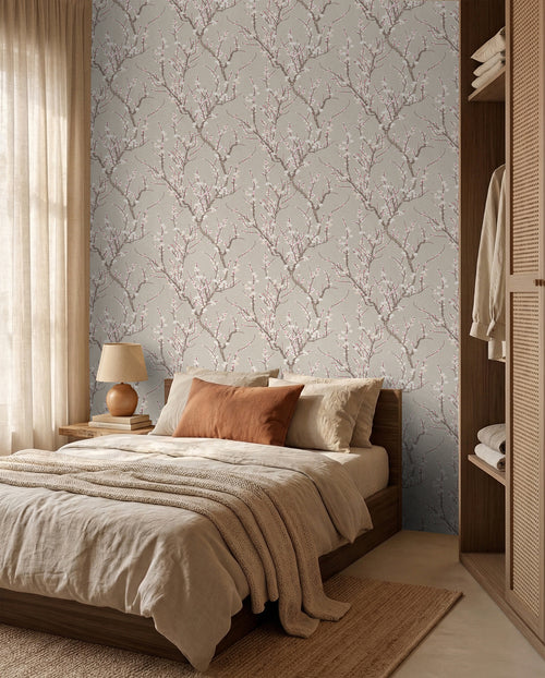 Sanders & Sanders behang bloesemtak beige en wit - 53 cm x 10 m - 640177