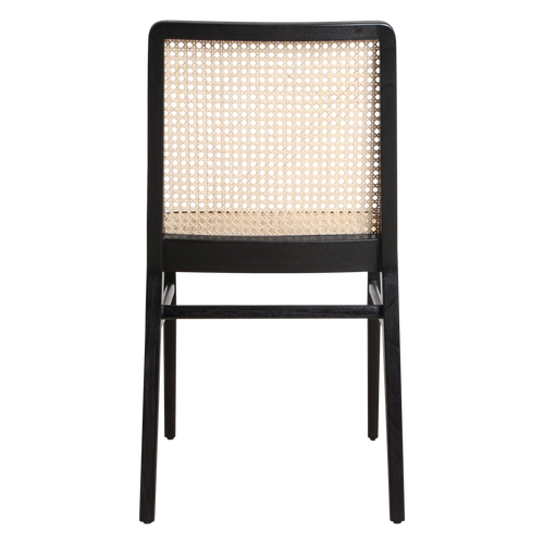 Raw materials eetkamerstoel Nova - zwart - teakhout - 44x53x86 cm - vtwonen shop