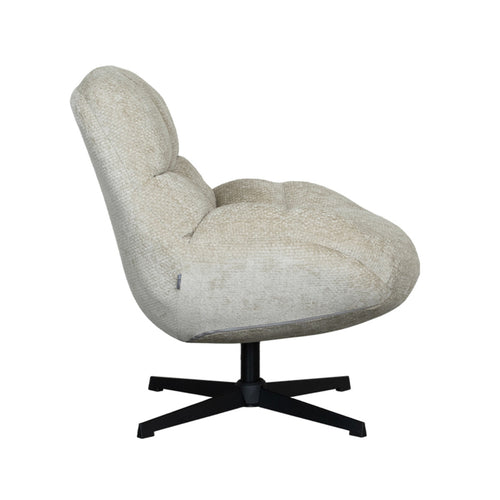 LABEL51 Fauteuil Huxley - Grijs Stof - Draaibaar - vtwonen shop