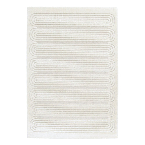 AFK Living vloerkleed Sinea - reliëfeffect - beige - 160 x 230 cm