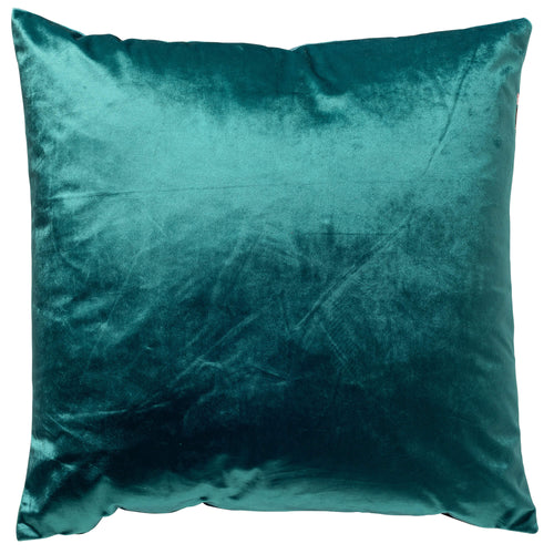 VANESSA - kussenhoes 60x60 cm - glansvelours - bloemmotief - Trekking Green - multicolour