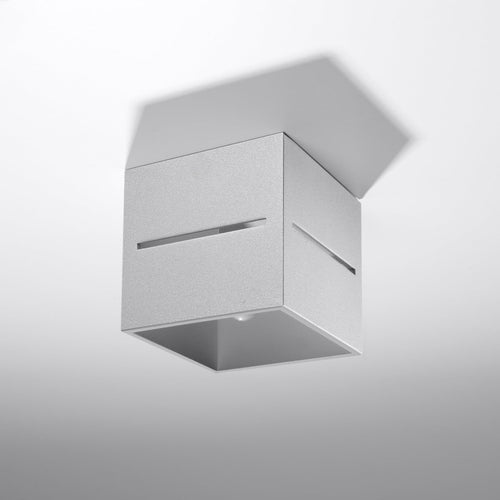 Sollux Lighting Plafondlamp LOBO grijs - 10x10x10cm