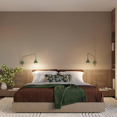Sollux Lighting Wandlamp NOX 1 olijfgroen met schakelaar - 14x61x30cm