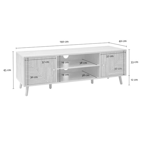 Calicosy - EDEN TV-meubel - Licht hout - 40x140x45 cm