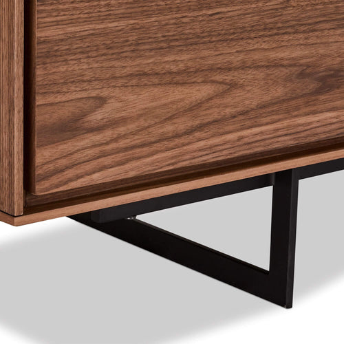 Furnhouse 3-deurs dressoir Tokyo - Amerikaanse walnoot - MDF, Amerikaans walnootfineer - 45x155x82