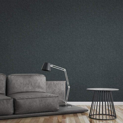 A.S. Création behang geschilderd effect antraciet grijs - 53 cm x 10.05 m - AS-373346