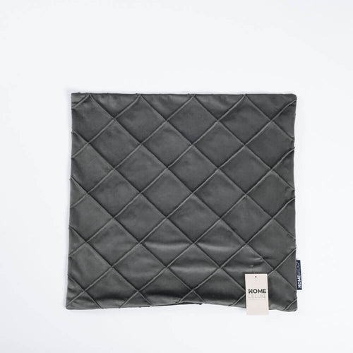 HOME DELUXE Geruite kussenhoes LORI - antraciet - vtwonen shop