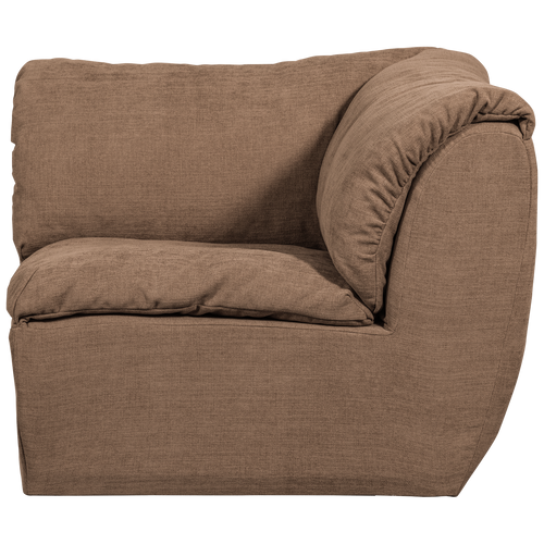 WOOOD hoekelement Baggy - Geweven Chenille - Bruin - 81x96x96 - vtwonen shop