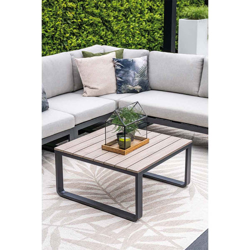 Garden Impressions loungeset Diego 4-delig - donker grijs - valley sand