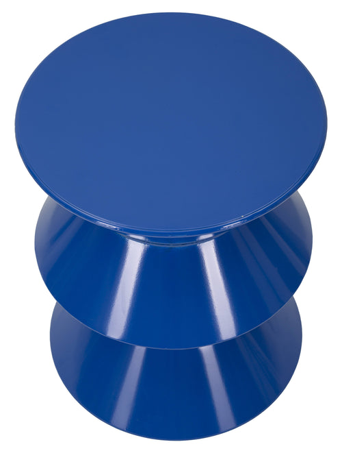 Mauro Ferretti Bijzettafel - ø37,5x45 cm - Glanzend blauw