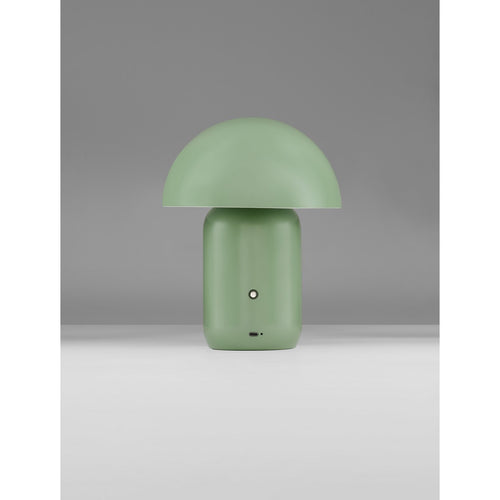Nova Luce POIS Geïntegreerde LED-tafellamp, matgroen, aanraakgevoelig, dimbaar, 2W 230lm 3000K, USB-aansluiting