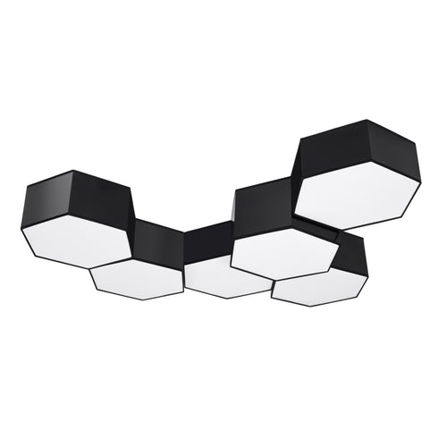Sollux Lighting Plafondlamp SUNDE 11 zwart - 30,5x26,5x11,5cm