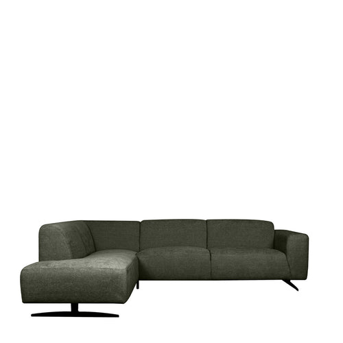 LABEL51 Hoekbank Rodano Links - Donkergroen Stof - 278x210x75cm