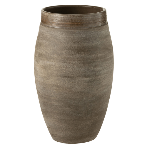 J-Line vaas Gio - keramiek - bruin - small - 37 cm hoog - vtwonen shop