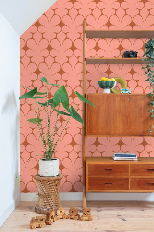 ESTAhome behang retro ornamenten terracotta - 50 x 900 cm - 131561 - vtwonen shop