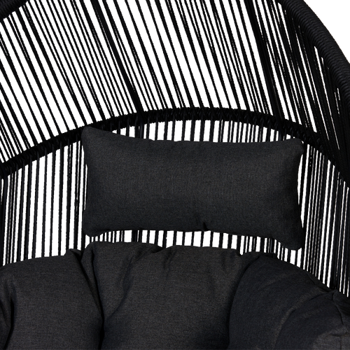 Lisomme Ayla Rattan Tuin Loungestoel Zwart - Met Zitkussens - vtwonen shop