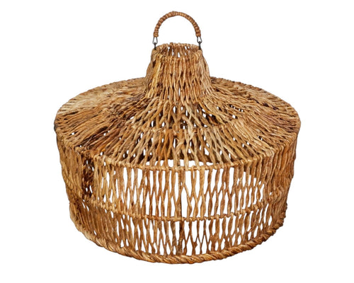 Furnilux Hanglamp van Bananenvezel – Handgemaakt, Duurzaam & Sfeervol - Top: 8cm - Buik is 50cm - Bodem is 45cm - Hoogte is 35cm - hanger is 5cm - vtwonen shop