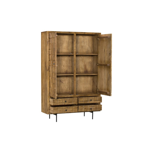 StarFurn Kabinetkast Brandy - Naturel Mangohout - 100x40x180cm