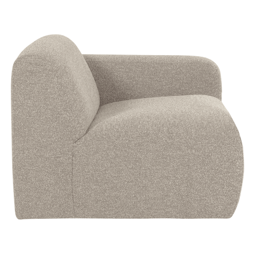 WOOOD 1-zits bank arm rechts Mojo Base - Bouclé - Beige - 74x105x97