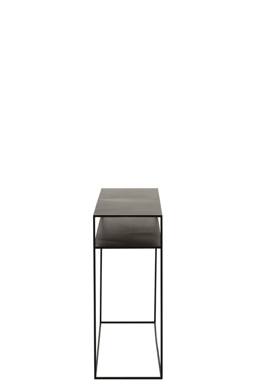 J-Line console Rechthoekig 2 Planken - metaal - zwart - vtwonen shop