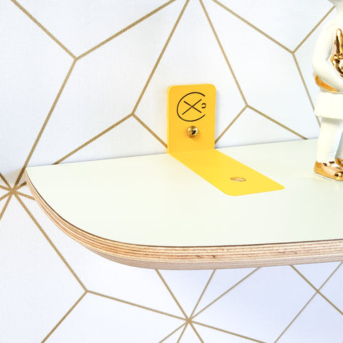 Fabricado wandplank Schappie – pistache - 80 cm met wandhaken geel - vtwonen shop