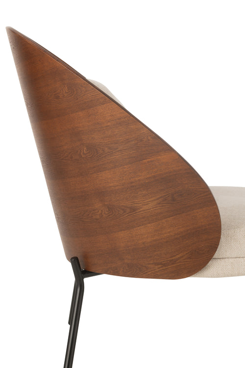 J-Line loungestoel - multiplex/metaal - bruin/beige