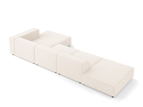 Cosmopolitan Design rechter hoekbank Arendal 5-zits, chenille, lichtbeige - 166x341x70cm