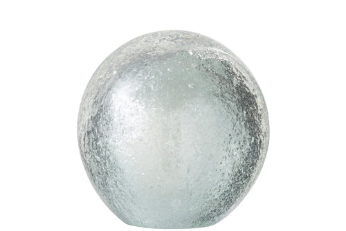 J-Line presse-papier Vlokken - glas - zilver/transparant - large - vtwonen shop