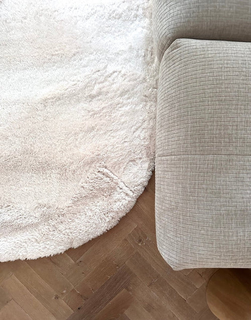 Organisch hoogpolig vloerkleed Odelia beige/wit - Interieur05 - 290 x 200 cm