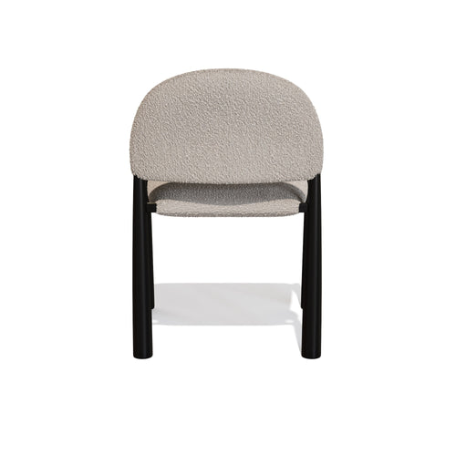 Sia Home - Eetkamerstoel MILO - Bouclette stof - Mol - 53cm - vtwonen shop