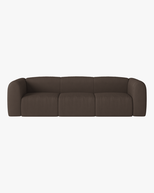 noo.ma Flom 3-zits slaapbank - Chocolate Brown Bouclé, 140x200 slaapvlak