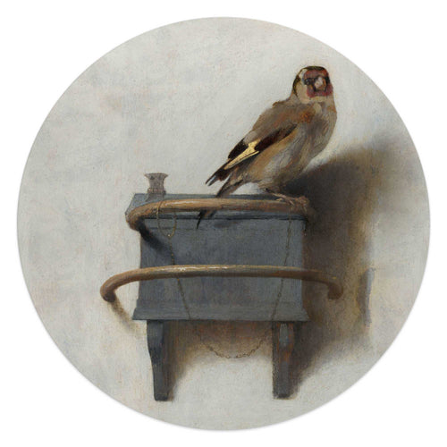 Reinders glasschilderij Carel Fabritius - Het Puttertje - Ø 50cm