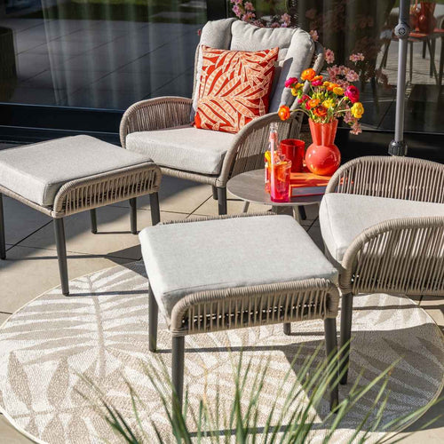 Garden Impressions loungestoelen Bentong - Fons taupe - 3-delig