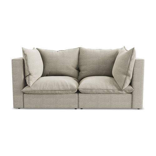 LaMiaSofa Tweezits modulaire bank Ravenna - bouclé - taupe - 180x90x77