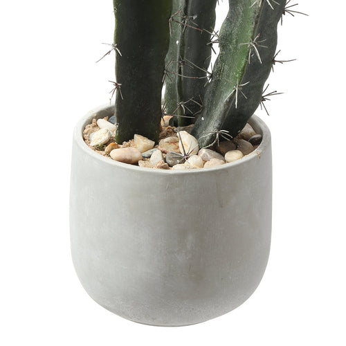 Sia Deco - Cactus in een keramische pot 80cm - Groen - Polyester - H80 - vtwonen shop